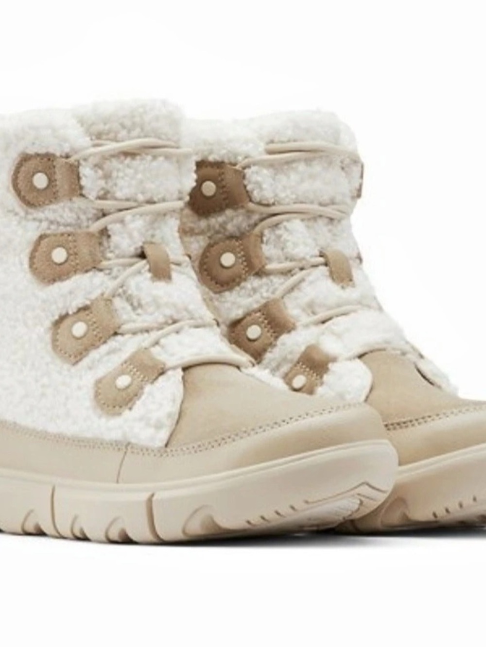 SOREL Explorer Carnival Waterproof Boot Winter Boots in Cream